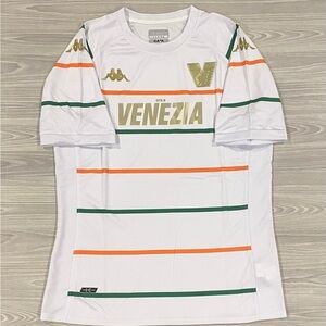 Kappa 2022/23 Venezia FC Away Soccer Jersey Italy White Gold Men’s Size Large
